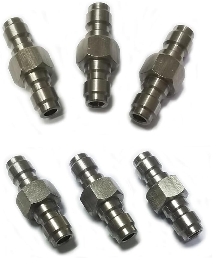 RecDec 2 Pack Air Compressor 8mm Quick Disconnect Plug Coupler Male Adapter Extender Connector Fittings for PCP Paintball High Pressure Hand Pump Rifle Gun Air Filter Tank Water-Oil Sparator - Image 3